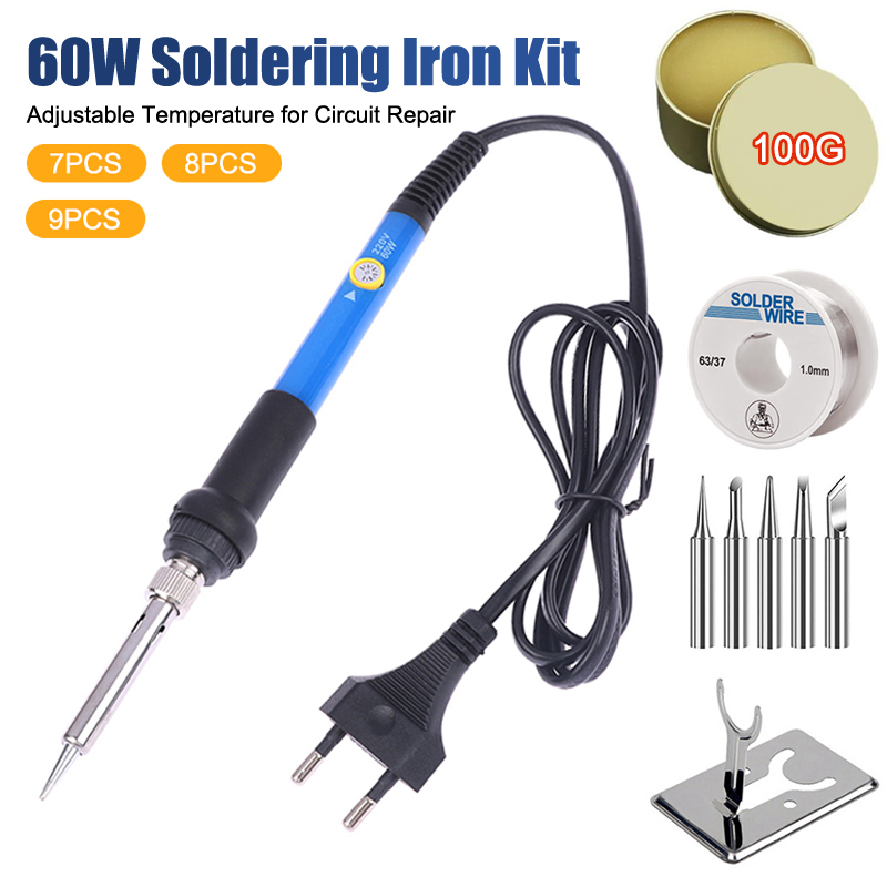 Adjustable Temp 220V 60W Elect - огляд і ціна Electronics Repair Kit With Soldering Iron