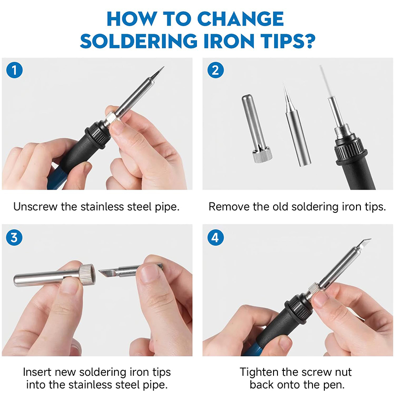 Adjustable Temp 220V 60W Elect - огляд і ціна Electronics Repair Kit With Soldering Iron