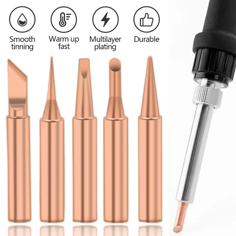5PCS/Lot Pure Copper Soldering - огляд і ціна Electronics Repair Kit With Soldering Iron