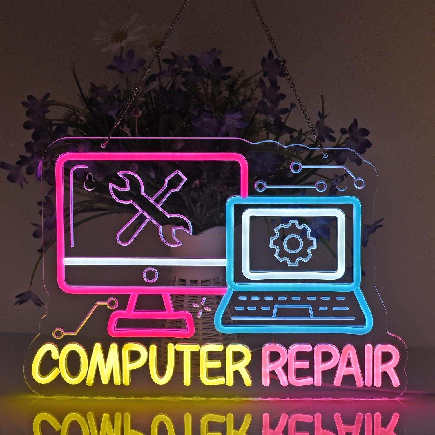 Computer Repair Neon Sign USB  - огляд і ціна Electronics Repair Store