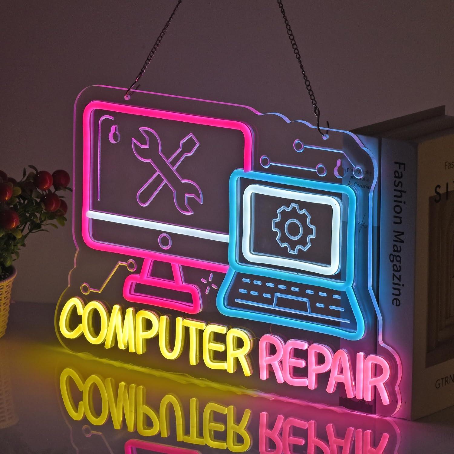 Computer Repair Neon Sign USB  - огляд і ціна Electronics Repair Store