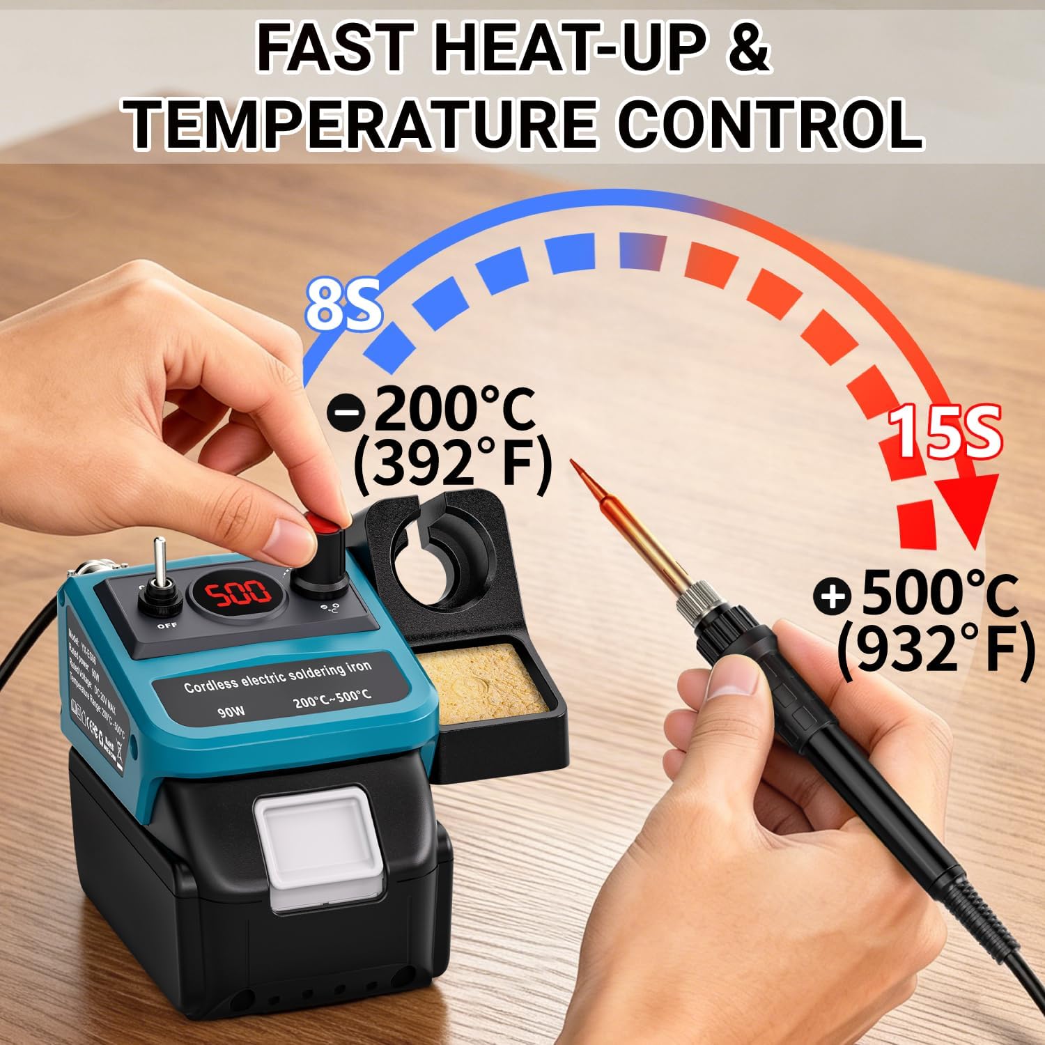 90W LED Digital Cordless Solde - огляд і ціна Electronics Repair Kit With Soldering Iron
